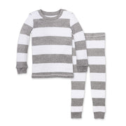 Rugby Stripe Organic Cotton Two Piece Pajamas