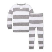 Rugby Stripe Organic Cotton Two Piece Pajamas