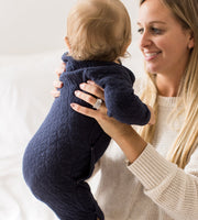 Quilted Bee Wrap Front Jumpsuit - Midnight