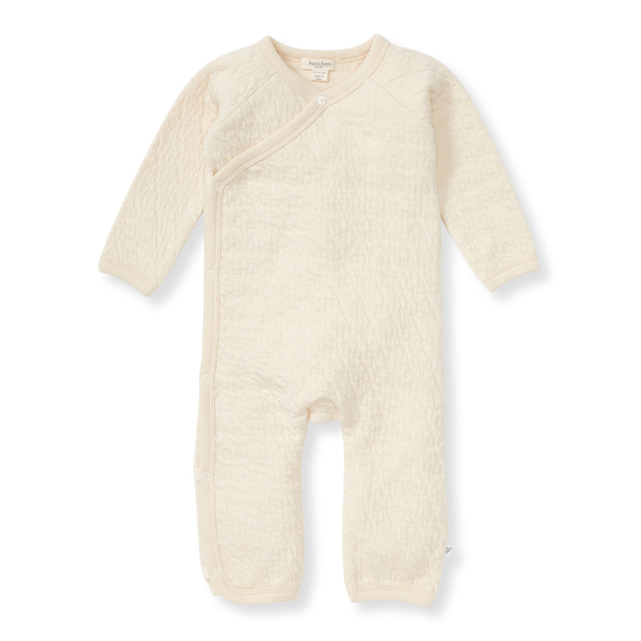 Quilted Bee Wrap Front Jumpsuit - Oat
