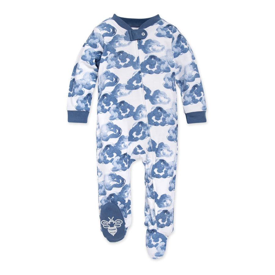 Moonlight Clouds Organic Sleep & Play (Loose Fit) - Blue Creek