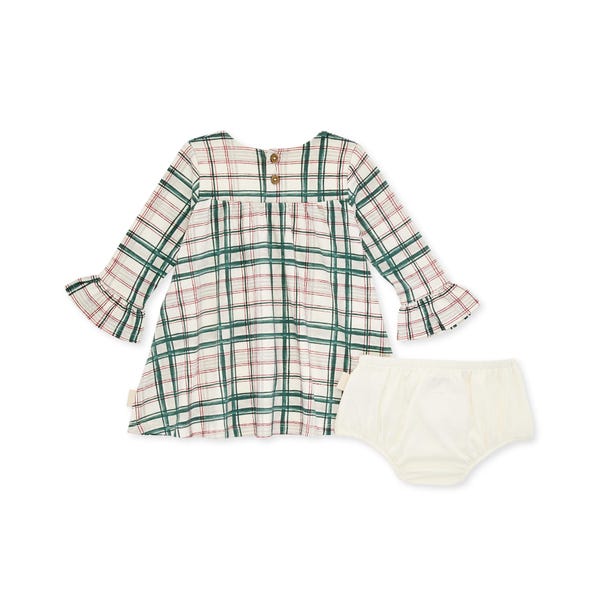 Irish Plaid Organic Cotton Dress & Diaper Cover