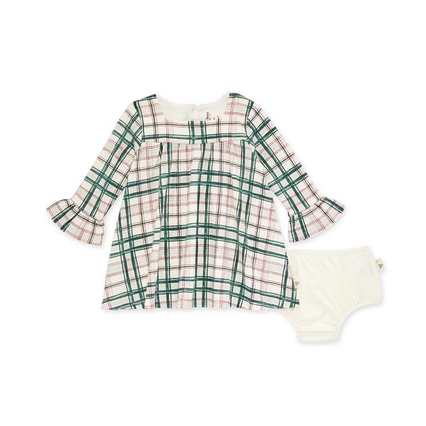 Irish Plaid Organic Cotton Dress & Diaper Cover