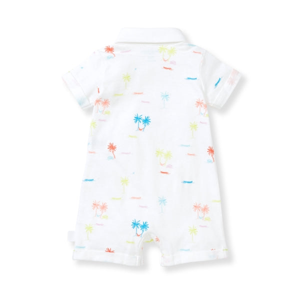 Organic Polo Romper - Beach Shack