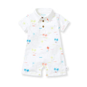 Organic Polo Romper - Beach Shack
