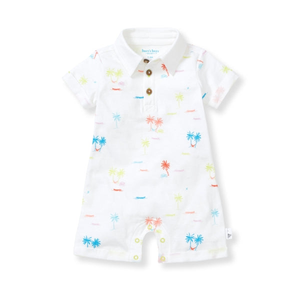 Organic Polo Romper - Beach Shack