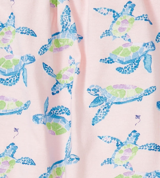 Colorful Sea Turtles Top & Muslin Short Set