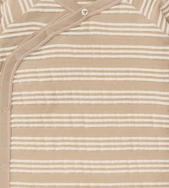 Raised Stripe Jumpsuit - Hummus