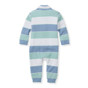 Quarter Zip Organic Baby Jumpsuit - Around the World