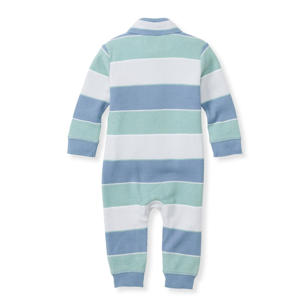 Quarter Zip Organic Baby Jumpsuit - Around the World