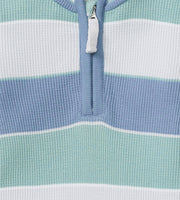 Quarter Zip Organic Baby Jumpsuit - Around the World