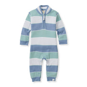 Quarter Zip Organic Baby Jumpsuit - Around the World