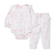Desert Tie Dye Organic Cotton Bodysuit Set - Sweet Lavender