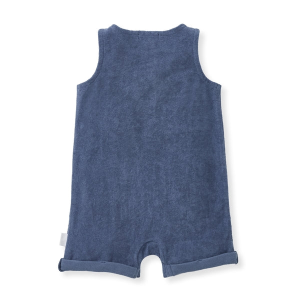 Organic Cotton Terry Romper - Underwater