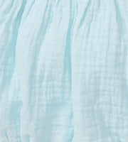 Dotted Muslin Organic Baby Girl Romper - Blue Herizon