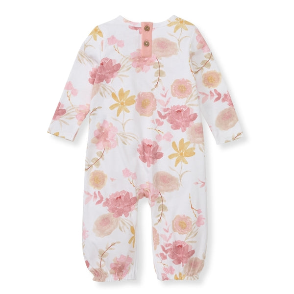 Vacay Floral Organic Cotton Jumpsuit - Terracotta