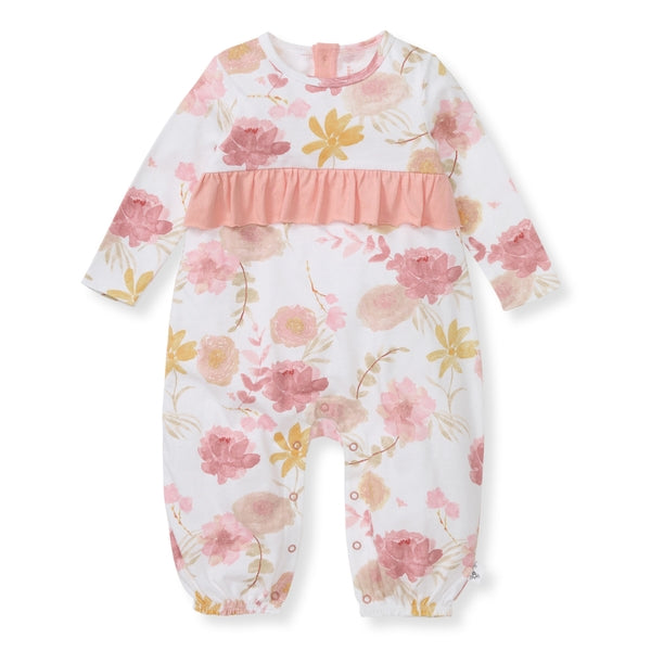 Vacay Floral Organic Cotton Jumpsuit - Terracotta