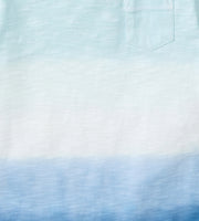 Double Dip Dye Organic Baby Boy Romper - Blue Herizon
