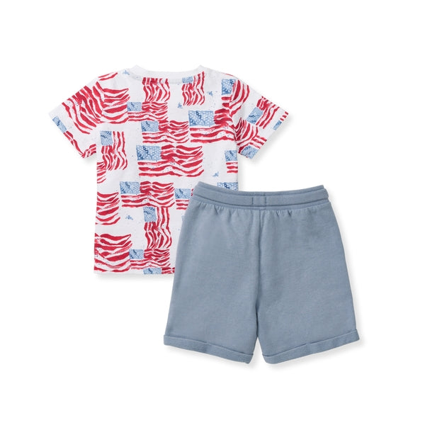 Majestic Flags Toddler Boy Top & Shorts Set