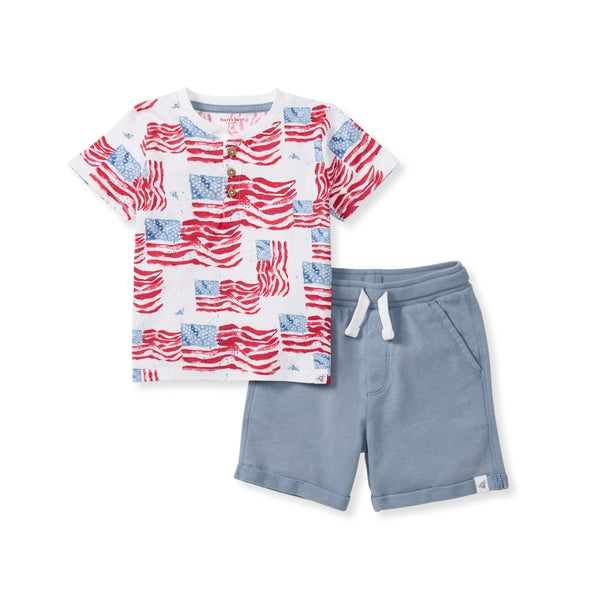 Majestic Flags Toddler Boy Top & Shorts Set