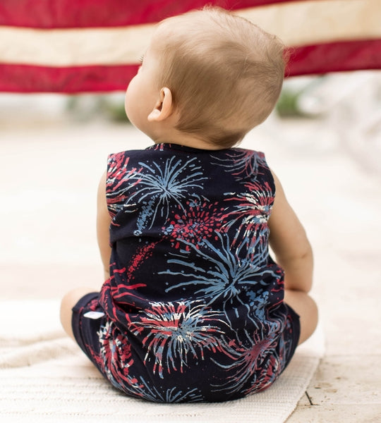 Celebrate America Organic Baby Boy Romper