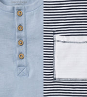 2 Pack Classic Stripe Baby Boy Romper Set