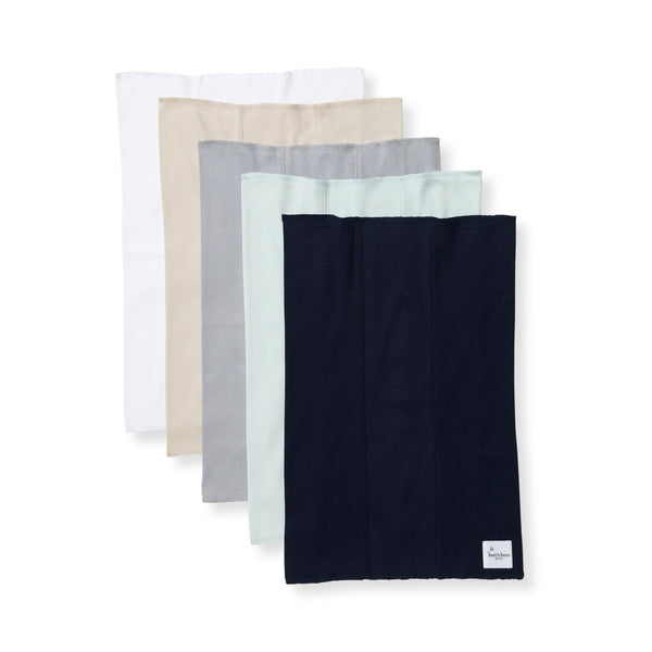 Organic Baby Burp Cloths - Set of 5 (Midnight)