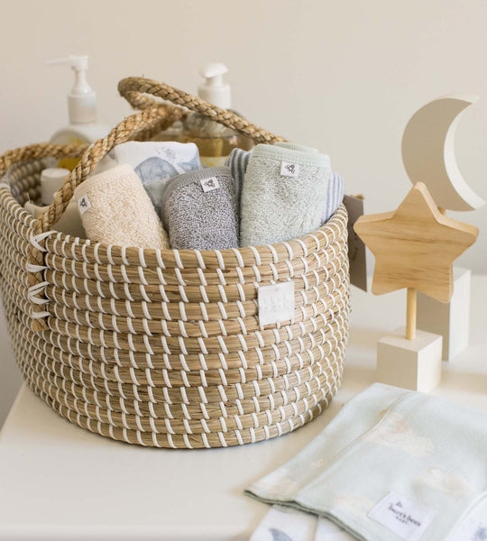 Organic Solid Terry Washcloths 3 Pack - Quarry