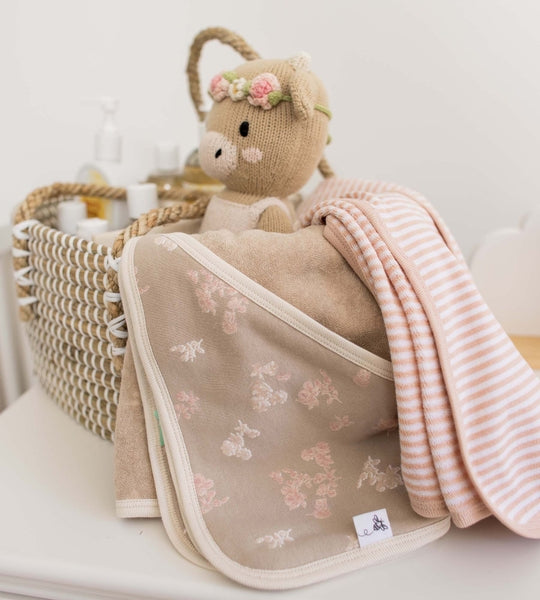 Organic Hooded 2 Pack Towels - Whimsical Floral