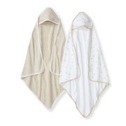 Organic Hooded 2 Pack Towels - Oatmeal