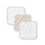 Organic Terry Washcloths 3 Pack - Golden Bee