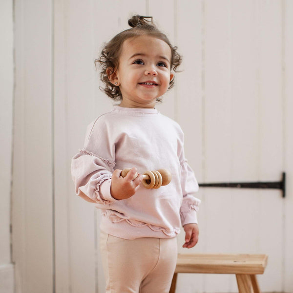 Organic Cotton Sweatshirt Set - Soft Violet
