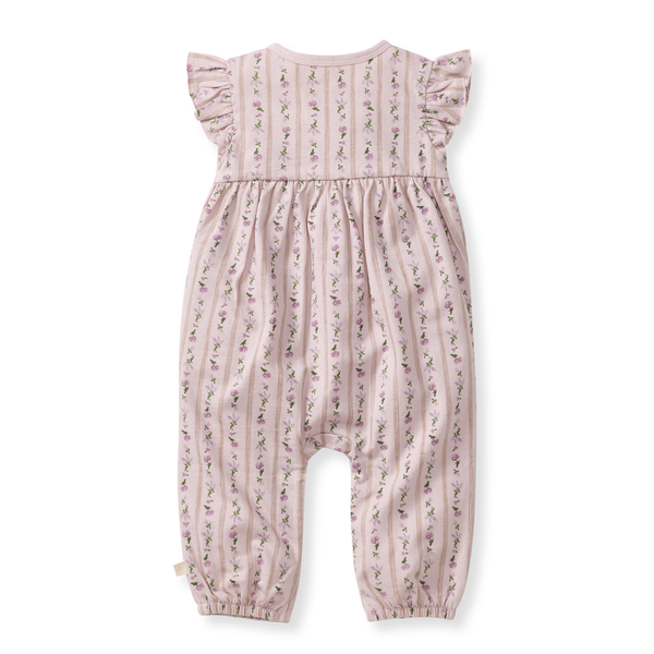 Farmhouse Floral Jumpsuit - Soft Violet