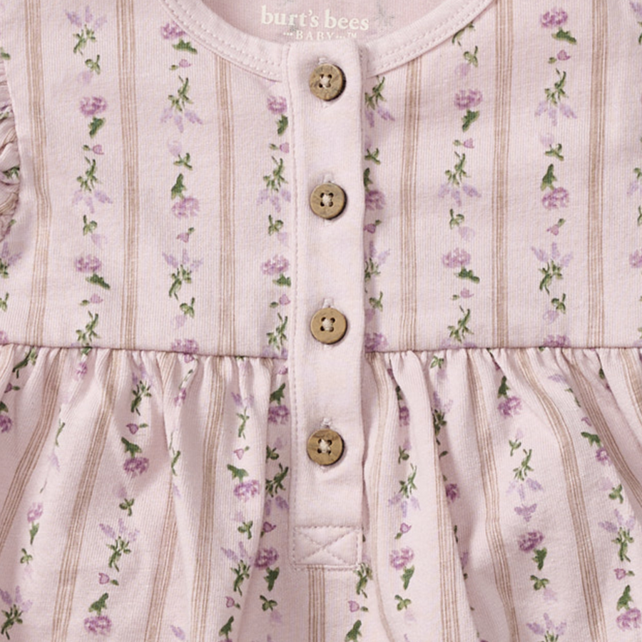 Farmhouse Floral Jumpsuit - Soft Violet