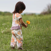 Sweet Sunflowers Jumpsuit -Eggshell