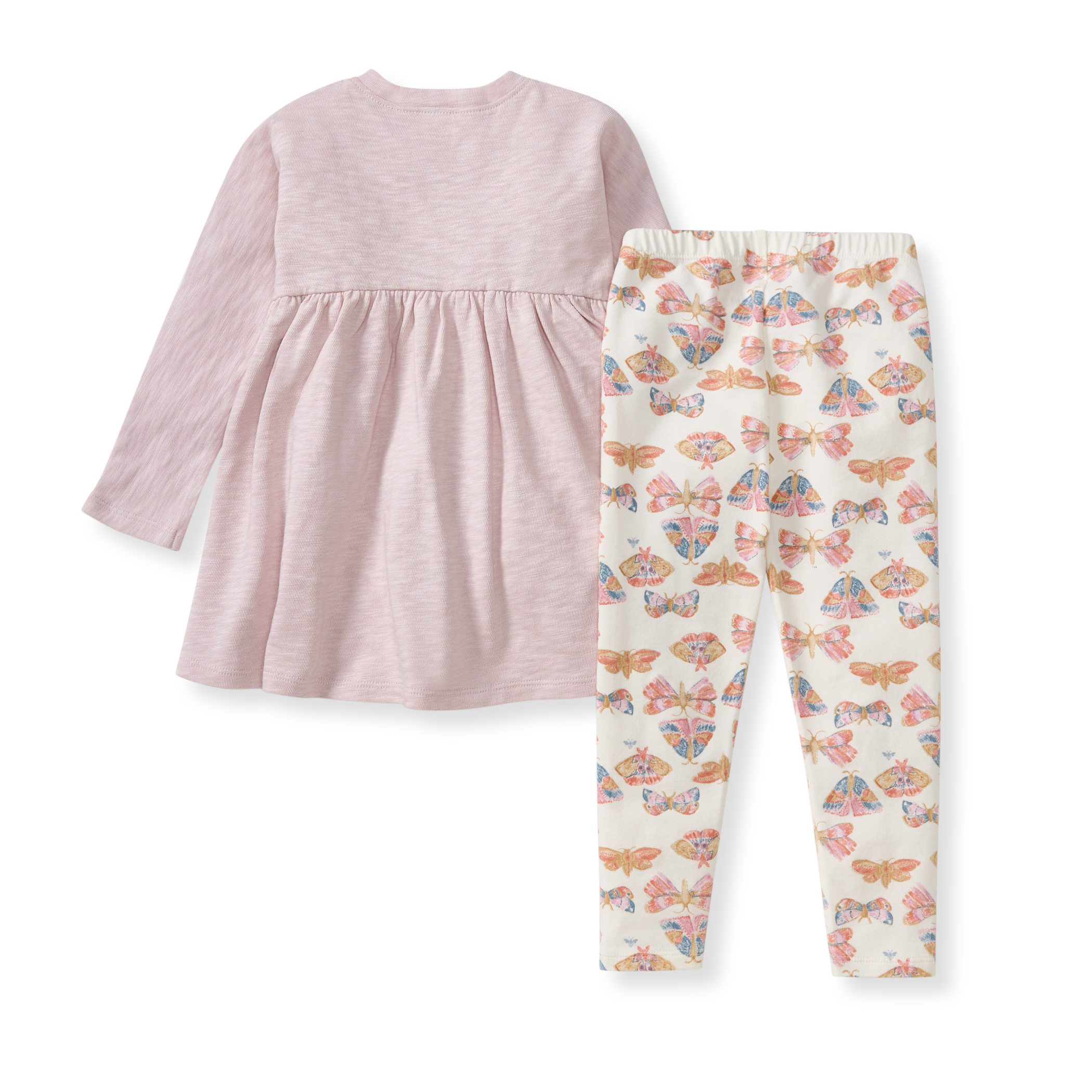 Organic Cotton Chunky Slub Tunic Set - Soft Violet