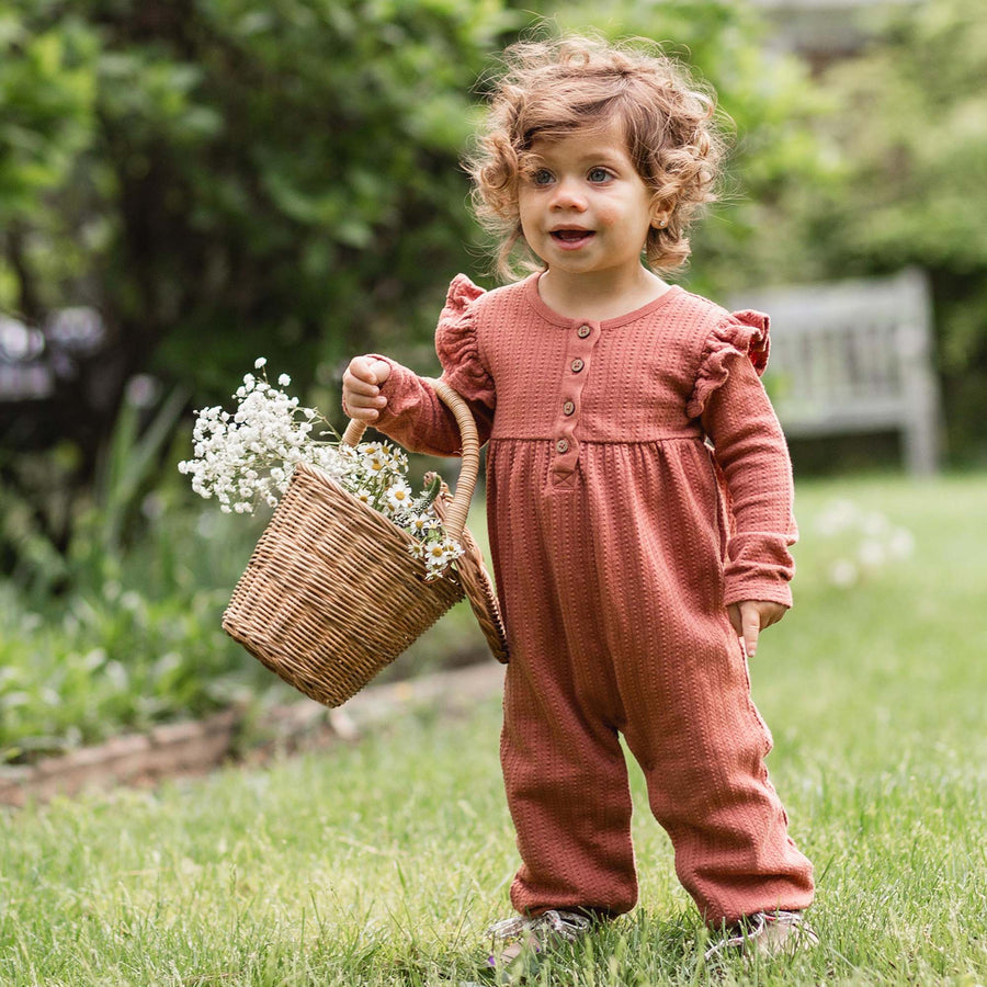 Dotted Rib Jumpsuit - Cedar
