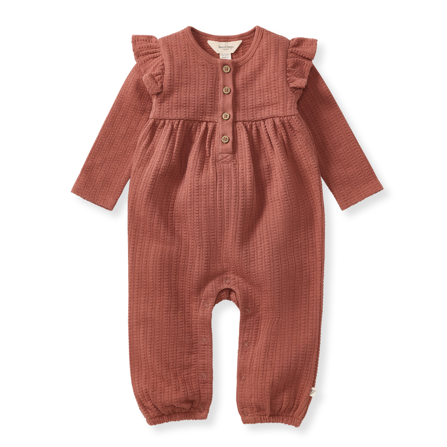 Dotted Rib Jumpsuit - Cedar