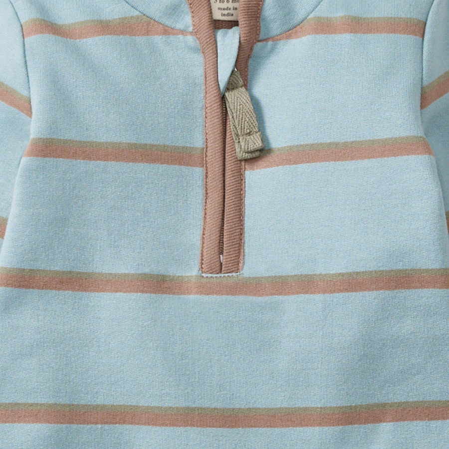 Holland Stripe Jumpsuit - Mountain Blue