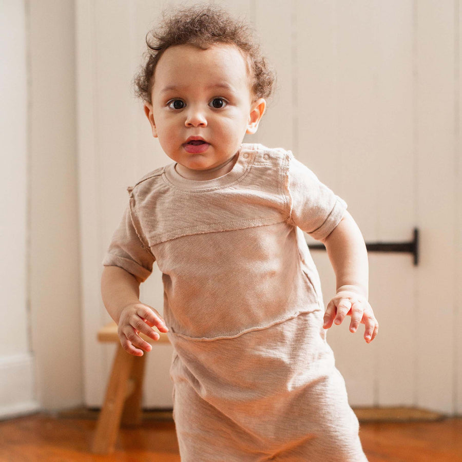 Chunky Slub Jumpsuit - Soft Mocha