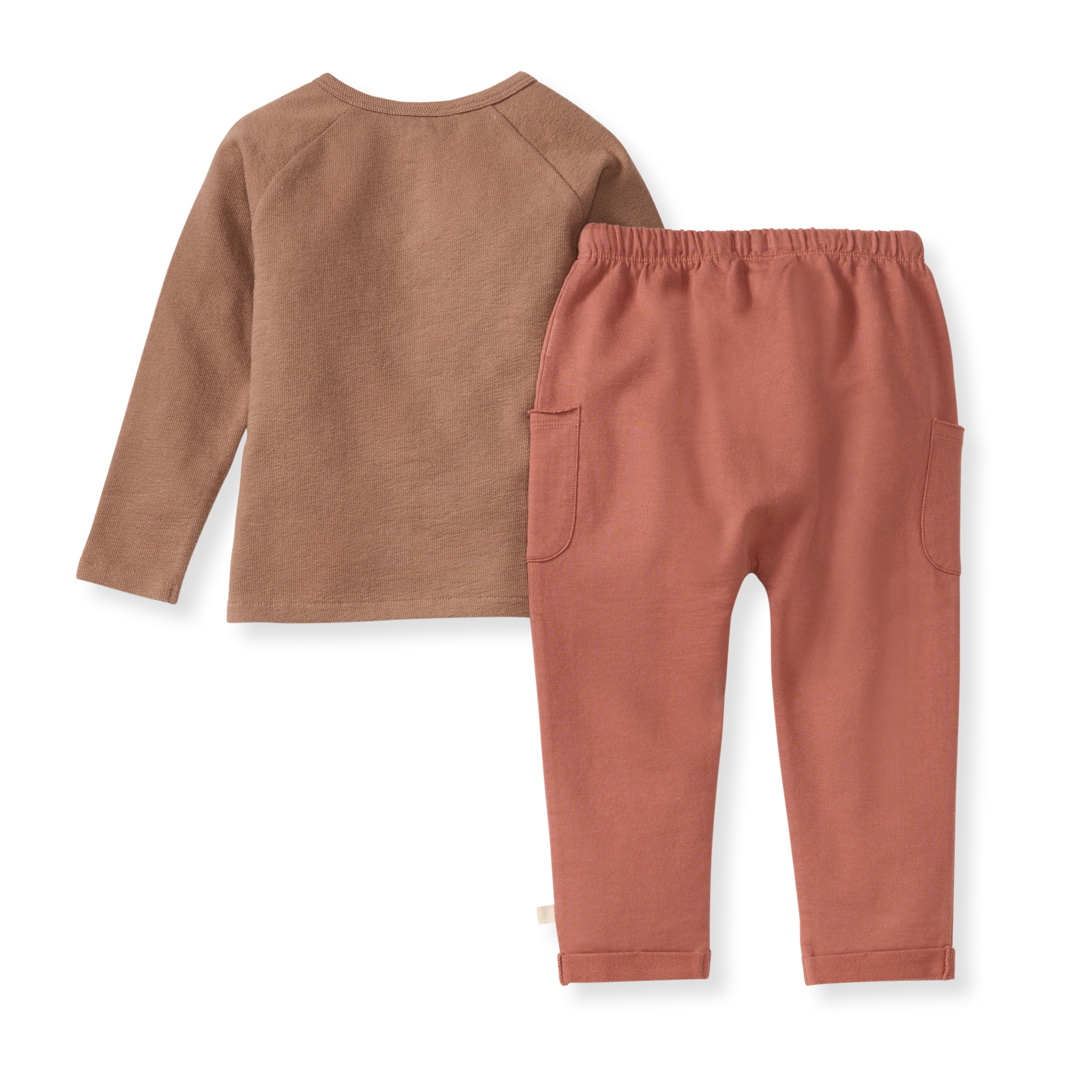 Organic Cotton Textured Knit Tee and Pant Set - Ginger Loaf