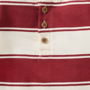 Rugby Peace Stripe Baby Boy Jumpsuit - Brick