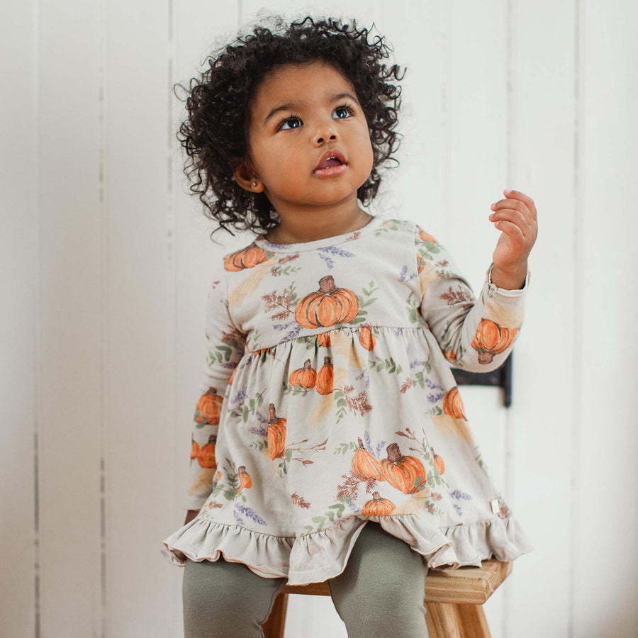 Organic Cotton Autumn Feels Tunic Set - Oat