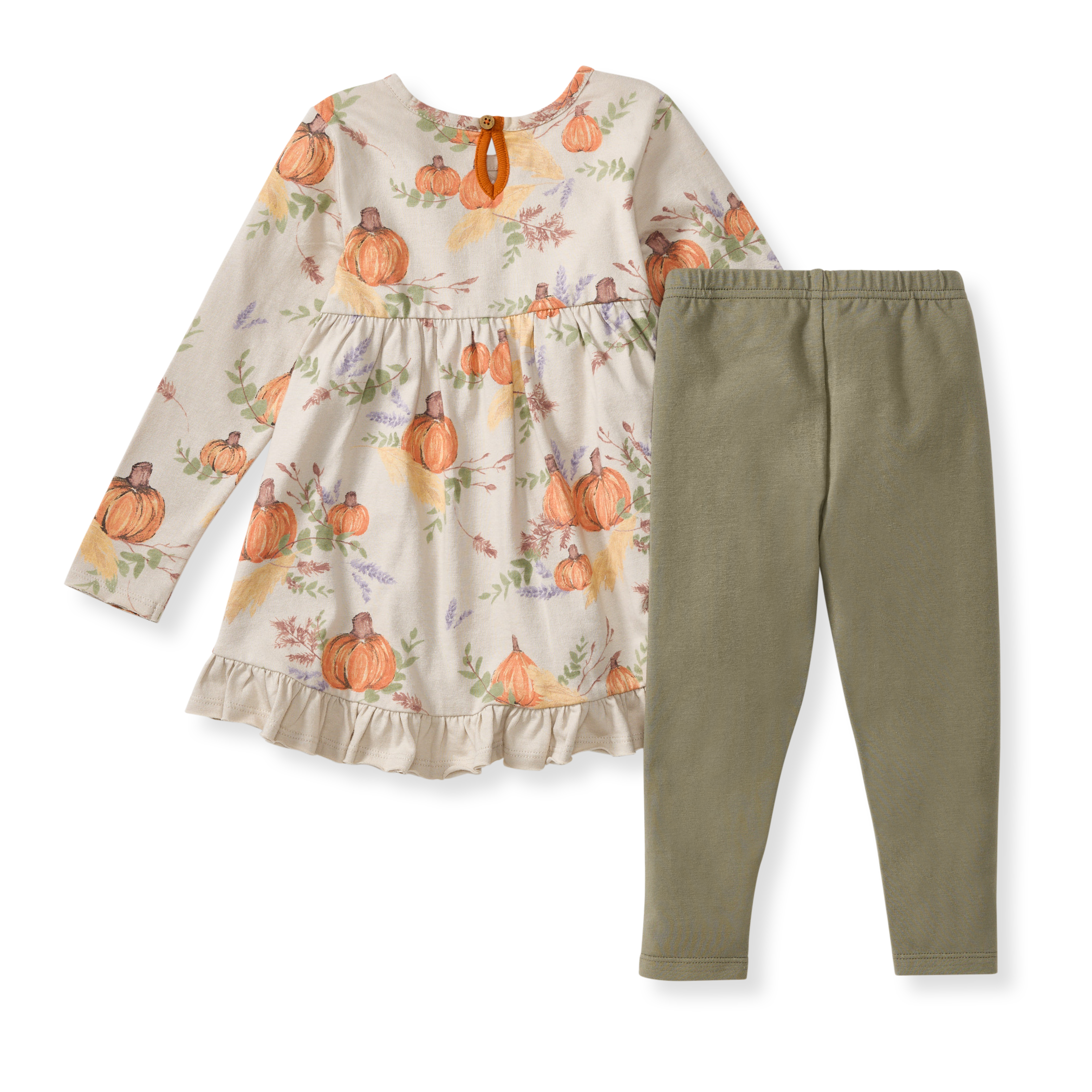 Organic Cotton Autumn Feels Tunic Set - Oat