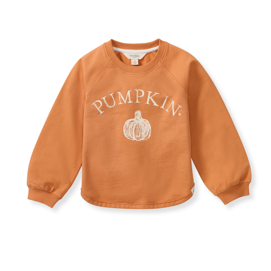 Organic Cotton  Pumpkin Sweatshirt - Caramel Apple