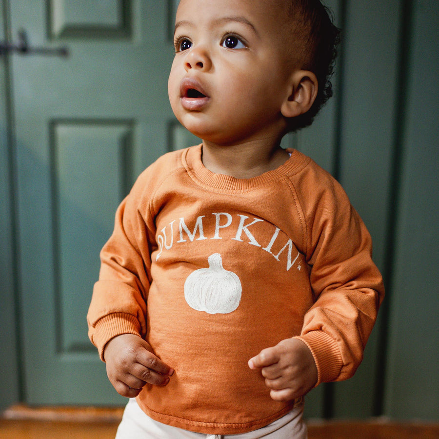 Organic Cotton  Pumpkin Sweatshirt - Caramel Apple