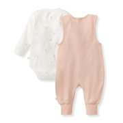 Ditsy Floret Jumpsuit & Bodysuit Set - Agate Rose