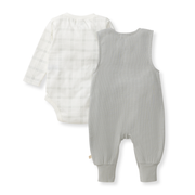 Plaid Jumpsuit & Bodysuit Set - Hazy