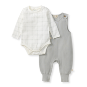Plaid Jumpsuit & Bodysuit Set - Hazy