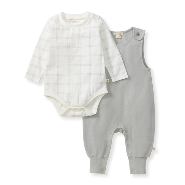 Plaid Jumpsuit & Bodysuit Set - Hazy